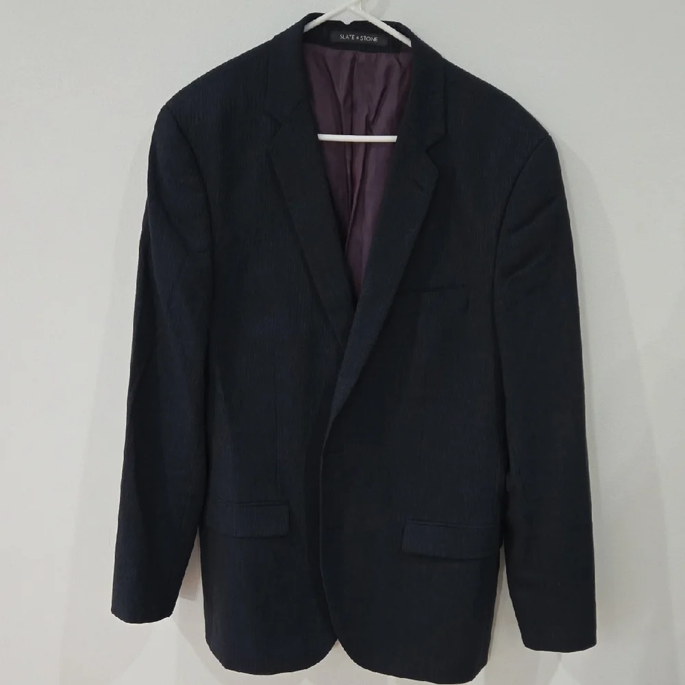 Slate & Stone Sz 44L Mens Dark Gray Wool Halkin Sports Coat